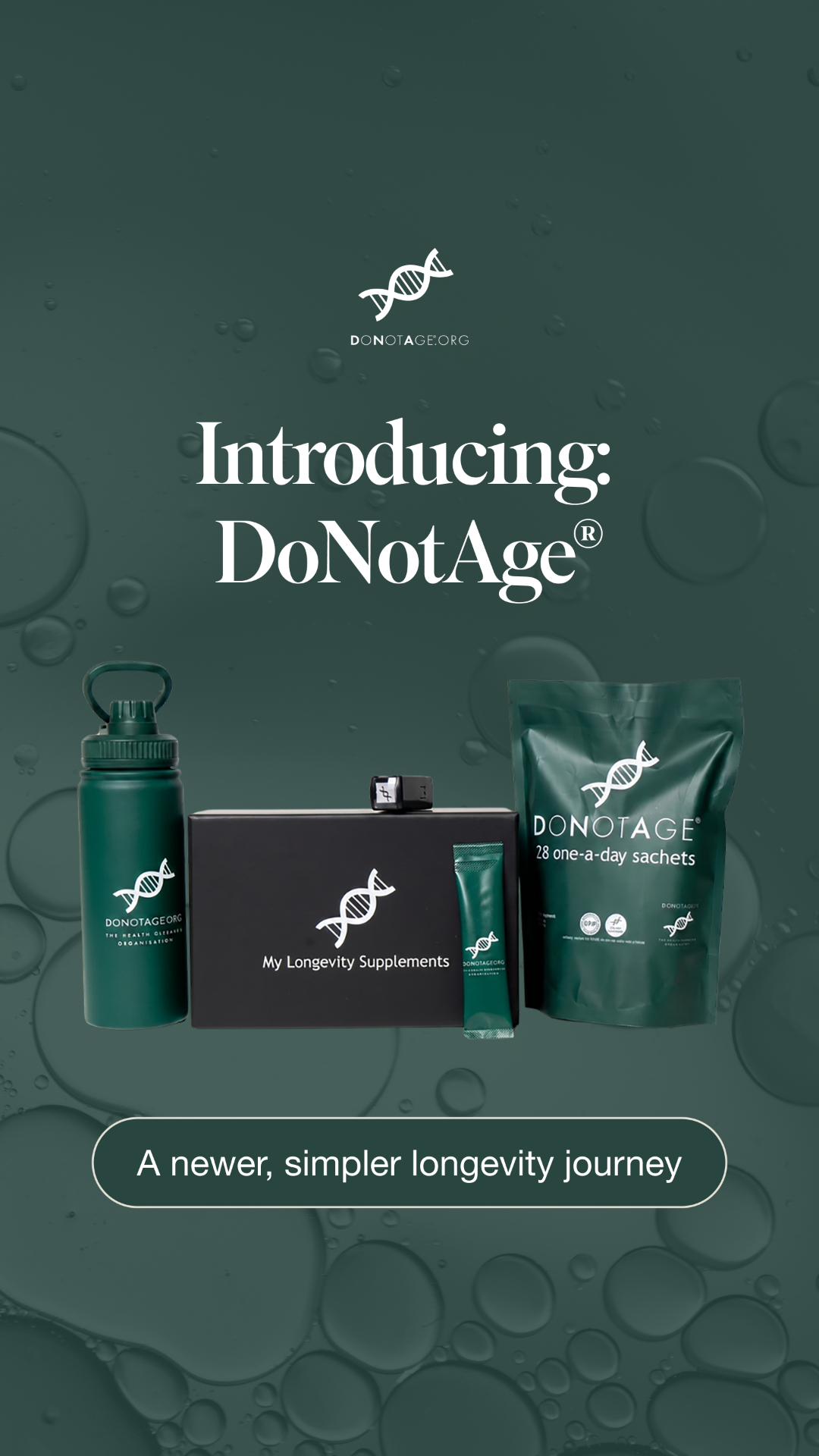 Introducing DoNotAge — flagship longevity supplement range