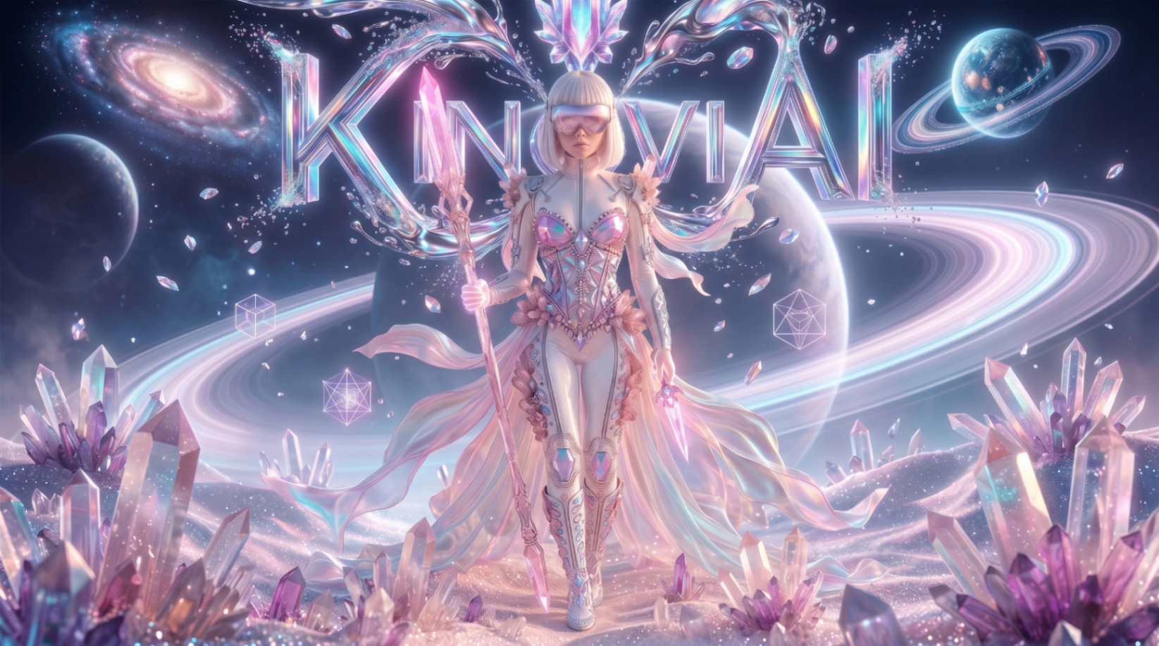 Kinovi AI crystal universe campaign visual